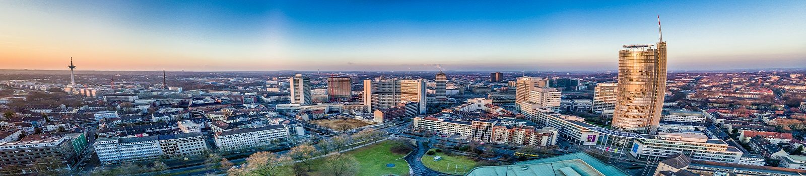 Blick über die Einkaufsstadt Essen